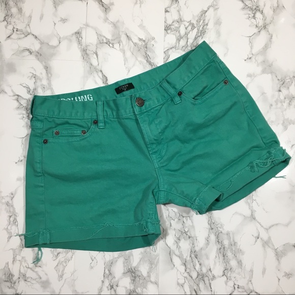 J. Crew Pants - J. Crew Green Jean Shorts 4